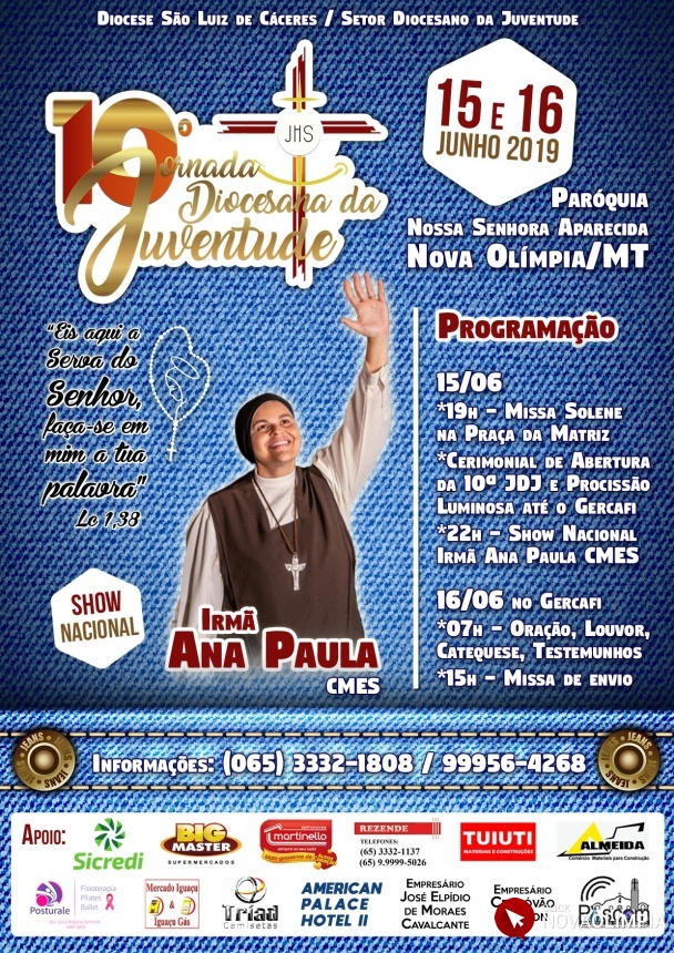 Evento contará com show nacional da Irmã Ana Paula CMES